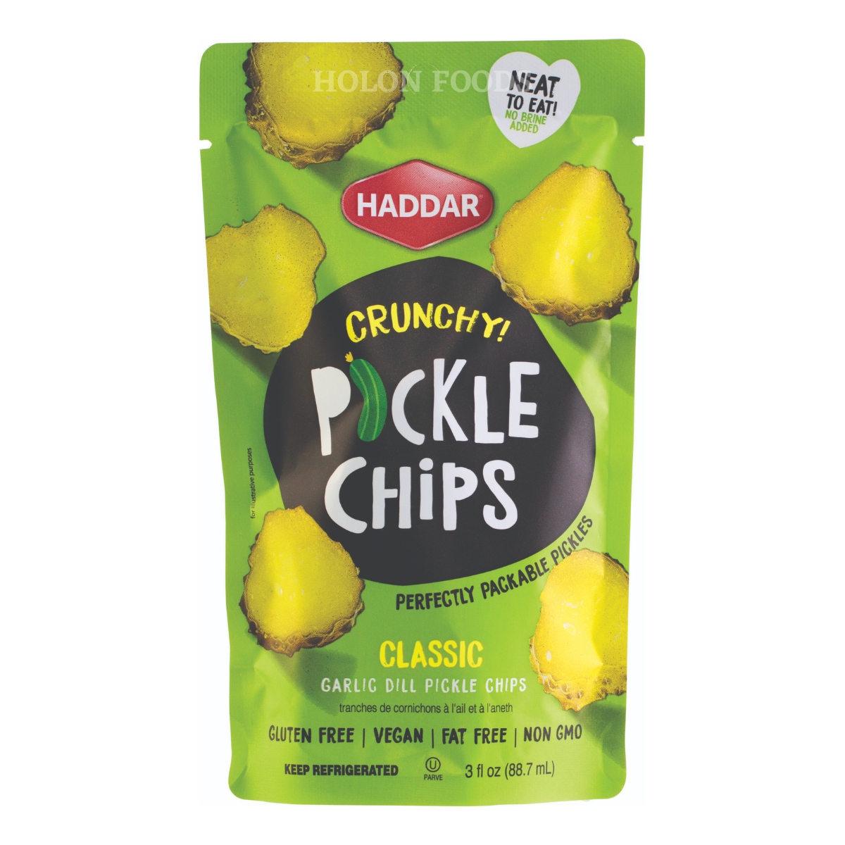 Buy Haddar Crunchy Classic Pickle Chips 3 oz Holon Kosher Foods
