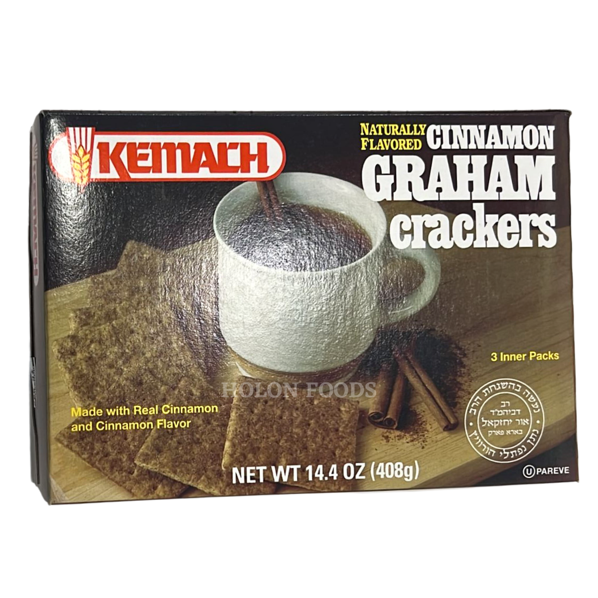 Shop Kemach Cinnamon Graham Crackers 14 oz Holon Kosher Foods
