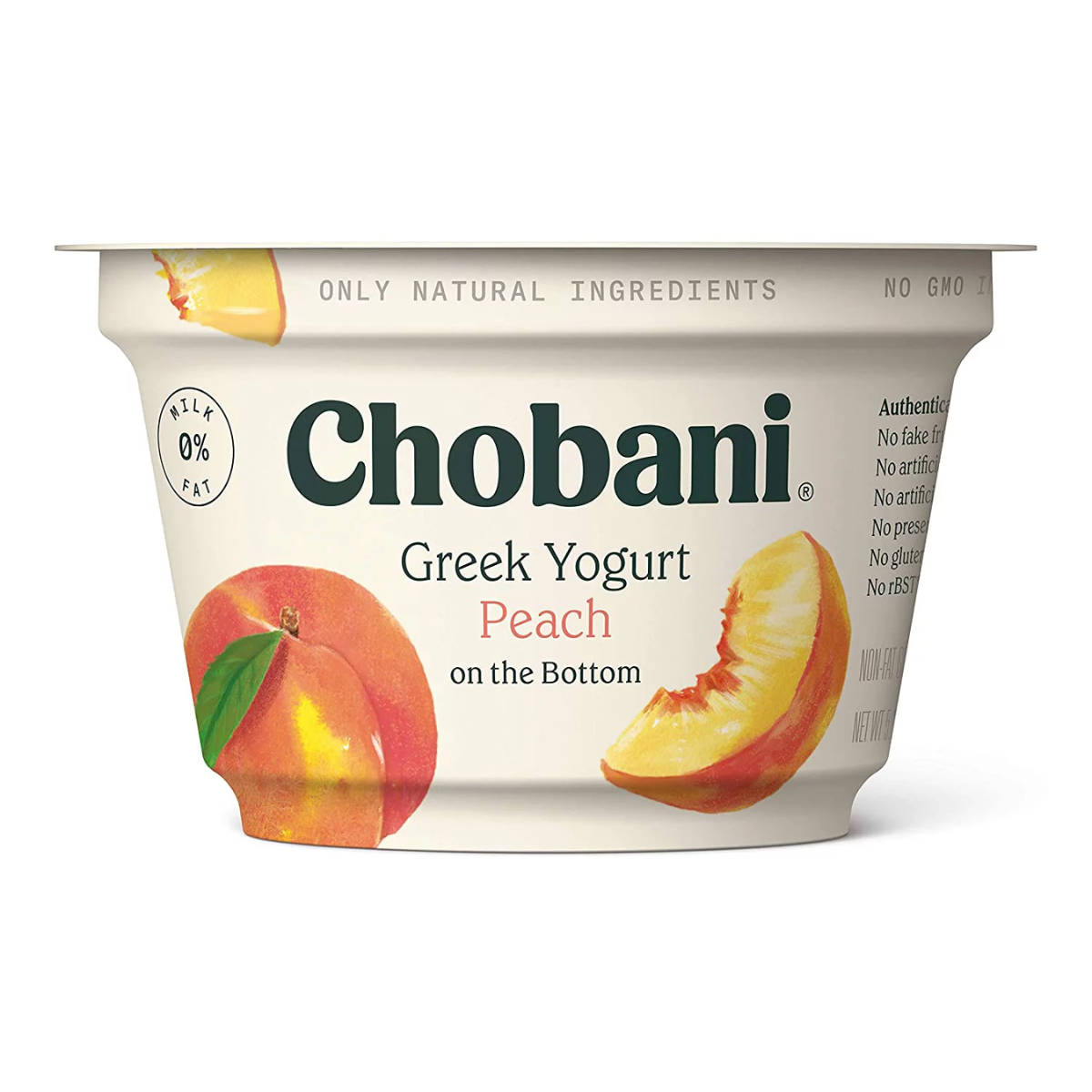Order Chobani NonFat Peach Greek Yogurt 5.3 oz online Holon Kosher