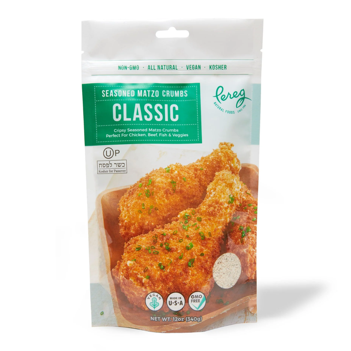 Buy Pereg Classic Seasoned Matzo Crumbs 12 oz Holon Kosher Foods Kosher for Passover Foods