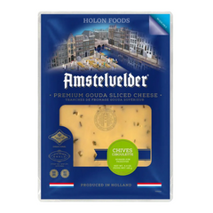 Amstelvelder Premium Gouda With Chives Sliced Cheese 4.4 oz