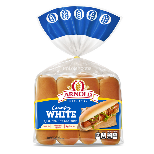 Arnold Country White Sliced Hot Dog Buns 14 oz