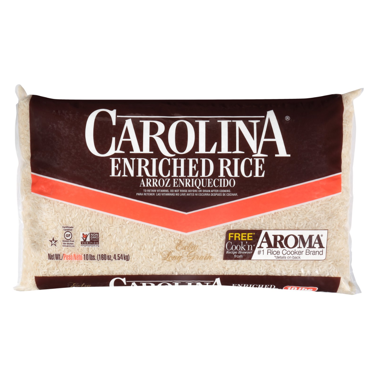 Buy Carolina Enriched Rice Extra Long Grain 10 lbs | Holon Kosher Foods ...