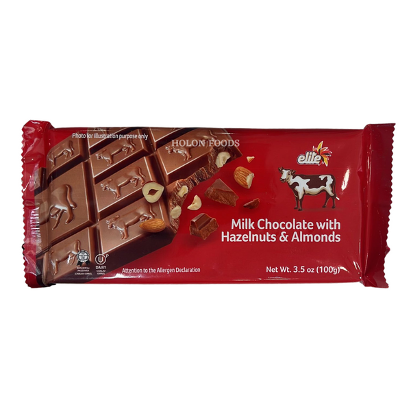 Elite Chocolate Bar With Hazelnuts And Almonds 3.5 oz