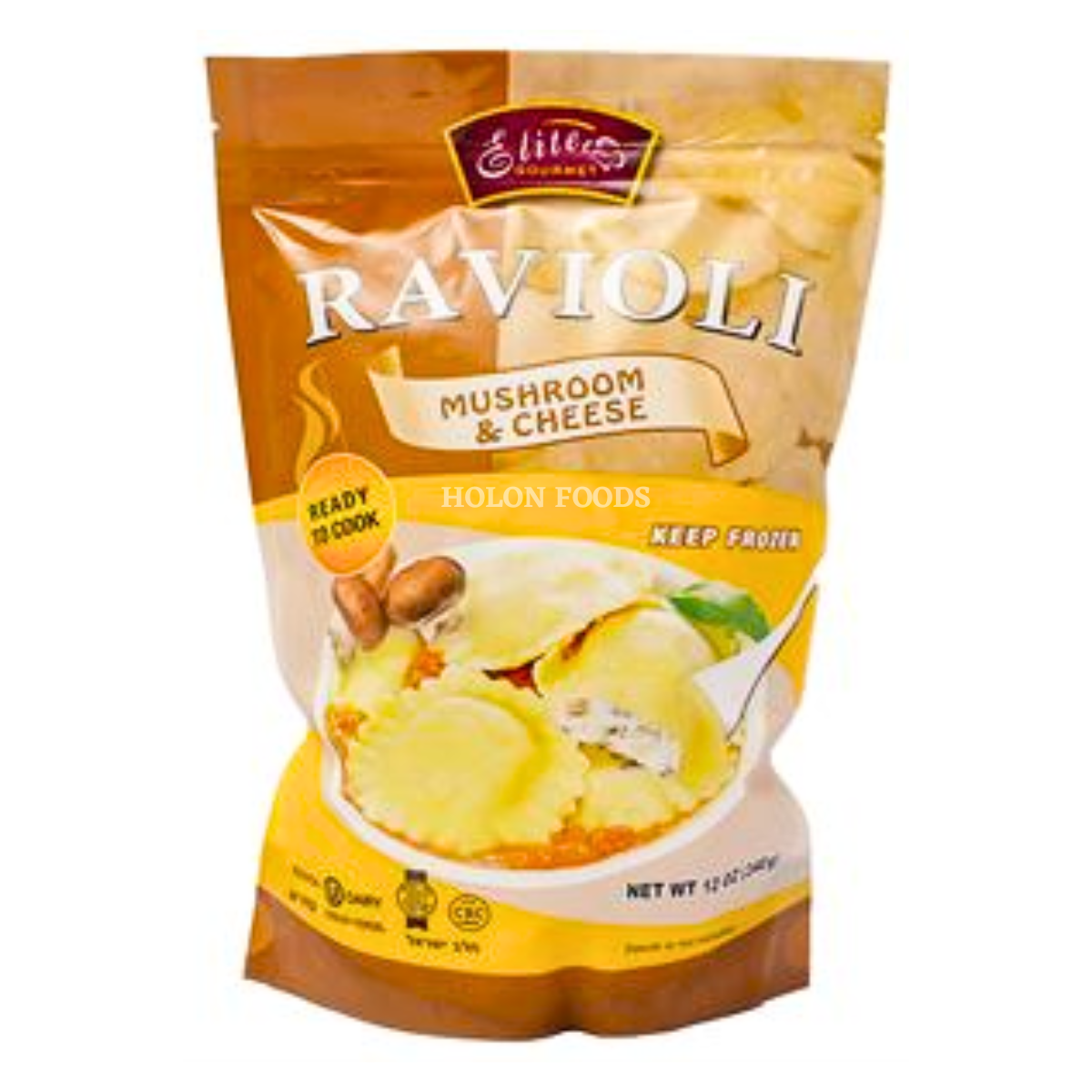 Shop Elite Gourmet Mushroom & Cheese Ravioli 12 oz | Holon Kosher Foods ...