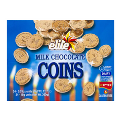 Elite Milk Chocolate Coins 24 ct