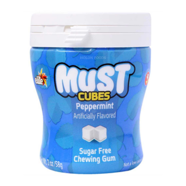 Elite Must Sugar Free Peppermint Cubes Chewing Gum 2 oz