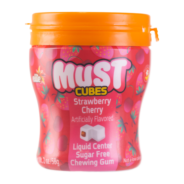 Elite Must Sugar Free Strawberry Cherry Cubed Gum 2 oz