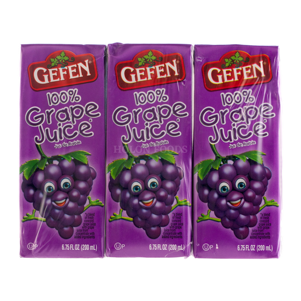 Gefen 100% Grape Juice 6.75 oz (3 pack)