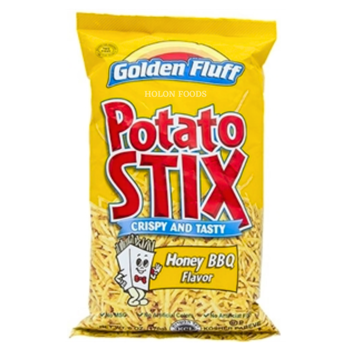 Shop Golden Fluff Potato Stix Honey Barbecue 7/8 oz | Holon Kosher ...