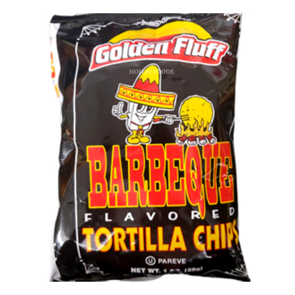 Golden Fluff Tortilla Chips Barbecue Flavored 1 oz