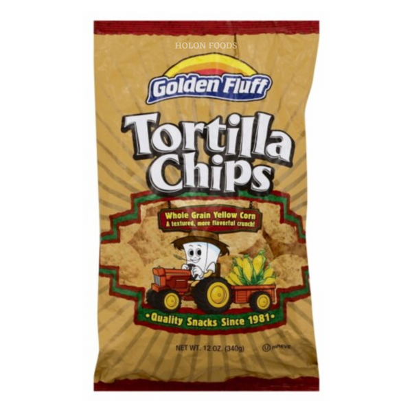 Golden Fluff Whole Grain Yellow Corn Tortilla Chips 10 oz