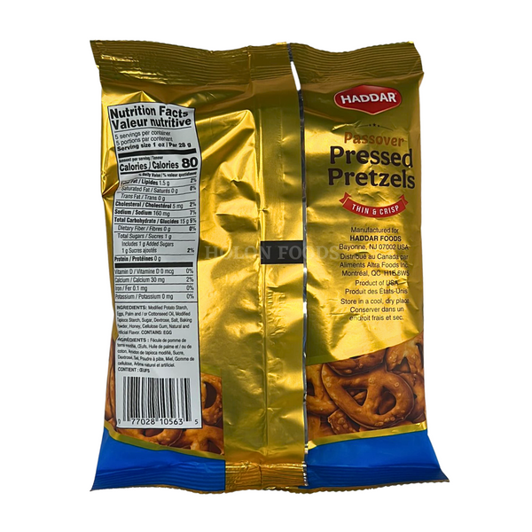 Haddar Gluten Free Pressed Honey Pretzels 5 oz