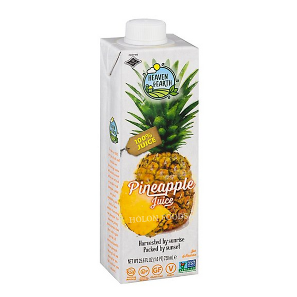 Heaven & Earth 100% Queen Pineapple Juice 25.6 oz