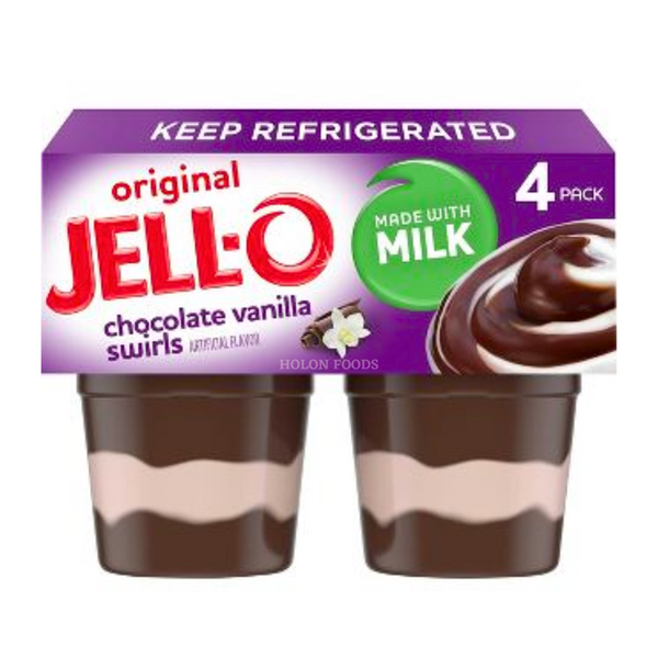 Jell-O Chocolate Vanilla Swirl 4 ct