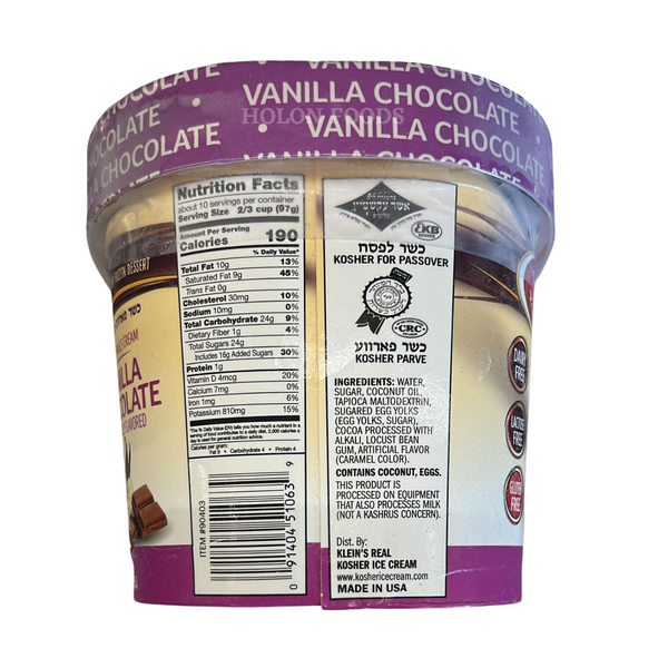 Klein's Vanilla Chocolate Ice Cream 56 oz