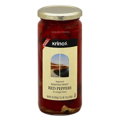 Krinos Roasted Sweet Red Peppers 16 oz