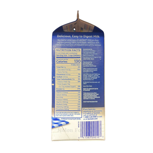 Lactaid 2% Reduced Fat Milk 1.89 lt