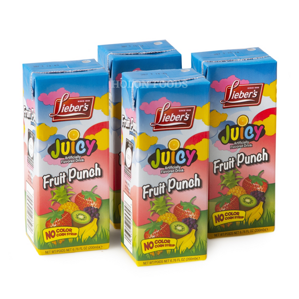 Lieber's Juicy Fruit Punch Juice Box 4 ct