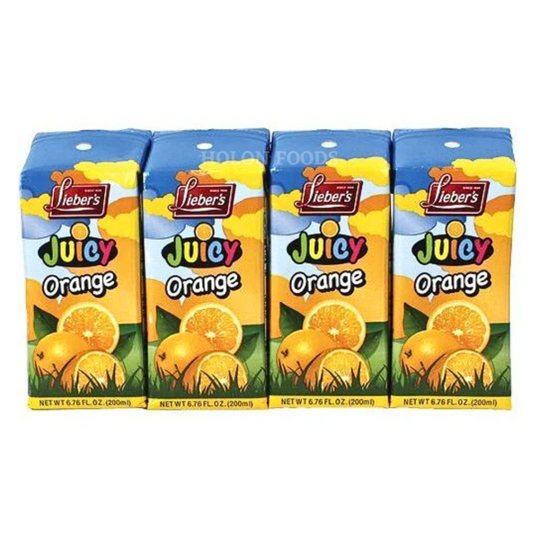 Lieber's Juicy Orange Drink Juice Box 4 ct