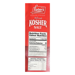 Lieber's Natural Kosher Salt (box) 48 oz