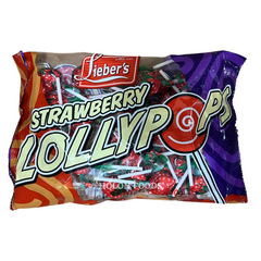 Lieber's Strawberry Lollypops 12 oz