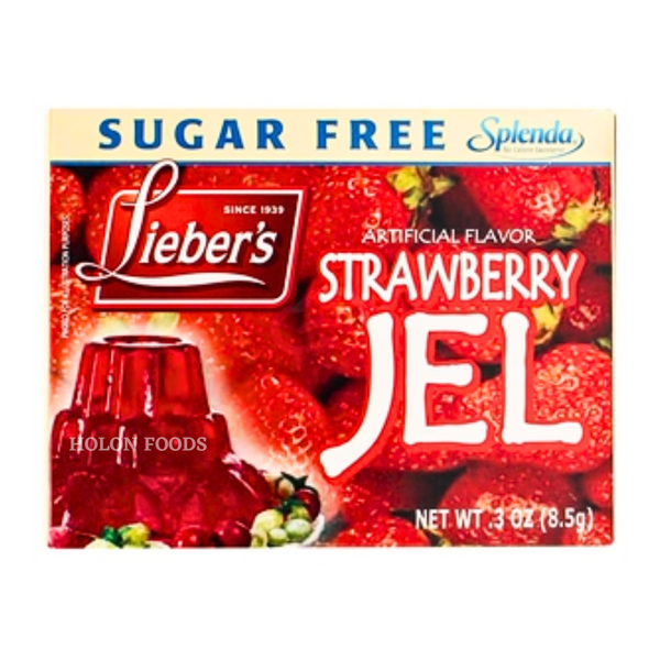 Lieber's Sugar Free Strawberry Jello 3 oz