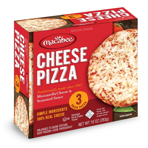 Macabee 3 Pack Cheese Pizza 10 oz