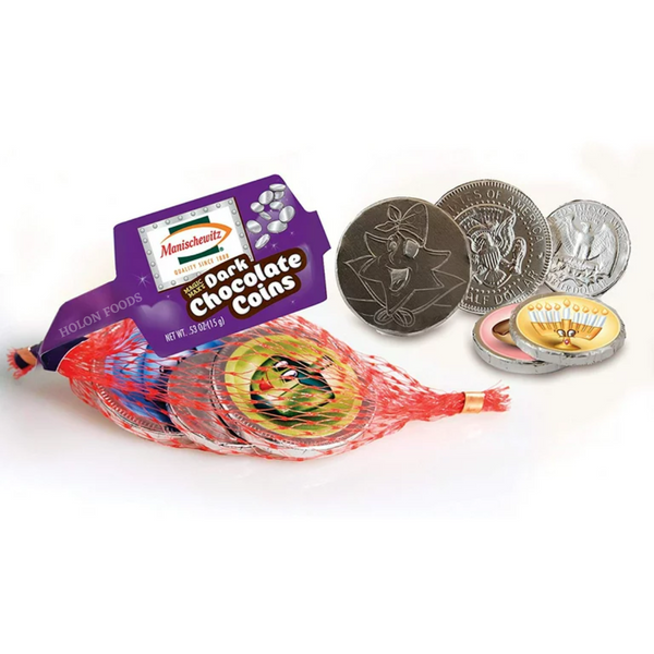 Manishchewitz Dark Chocolate Coins 24 ct