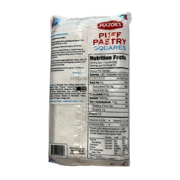 Mazor's 10 Puff Pastry Squares 12 oz