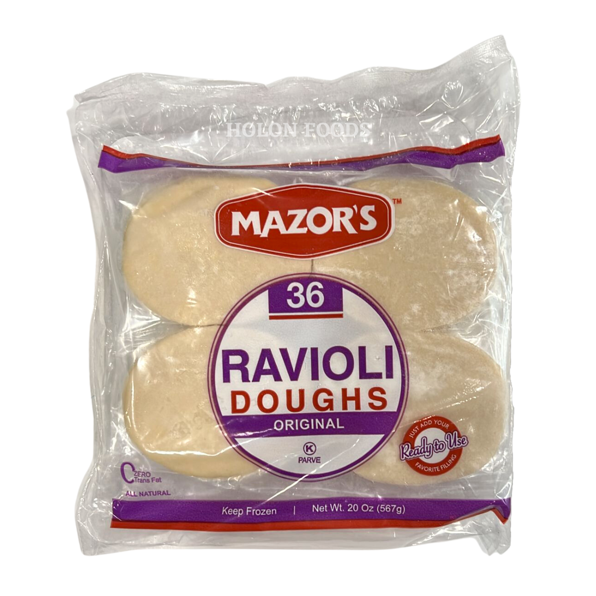Order Mazor's Ravioli Dough 36 ct online | Holon Kosher Foods | Best ...