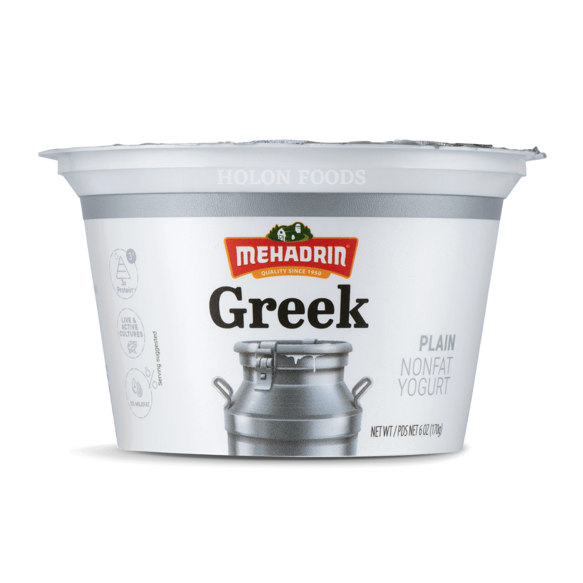 Order Mehadrin Plain Greek Yogurt 6 oz online | Holon Kosher Foods ...