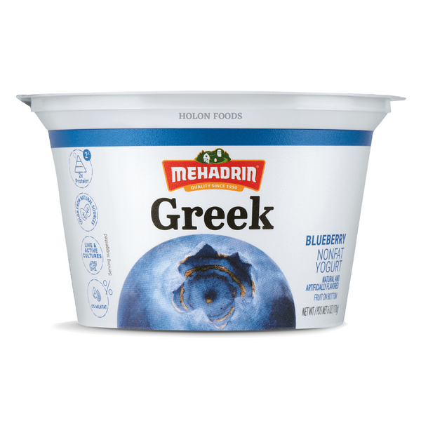 Mehadrin Blueberry Nonfat Greek Yogurt 6 oz