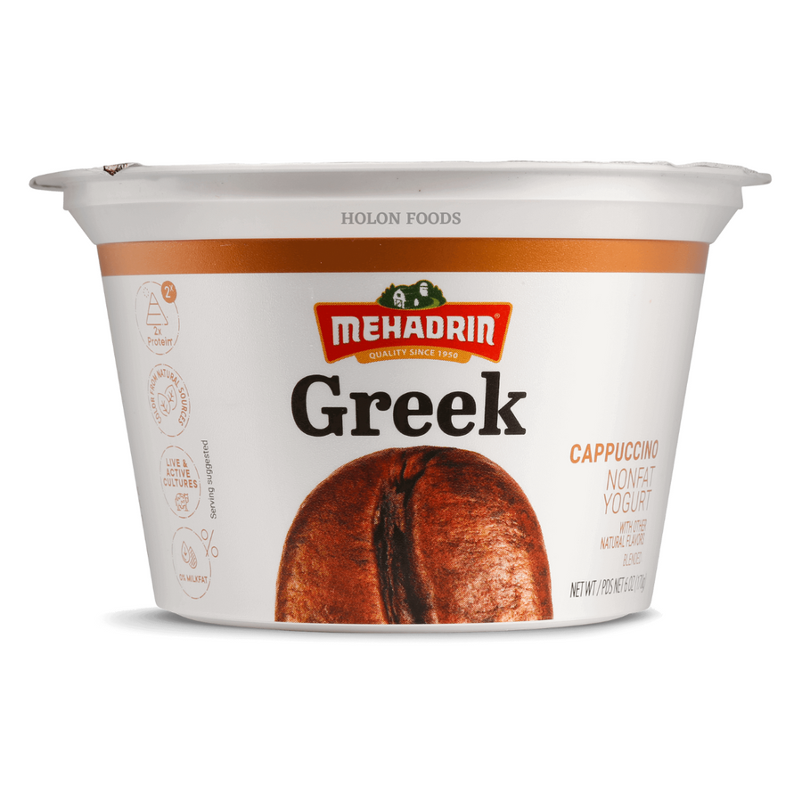Order Mehadrin Cappuccino Greek Yogurt 6 oz online | Holon Kosher Foods ...