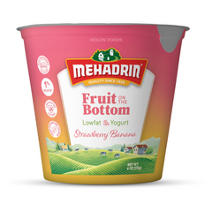 Mehadrin Strawberry Banana Lowfat Yogurt 6 oz