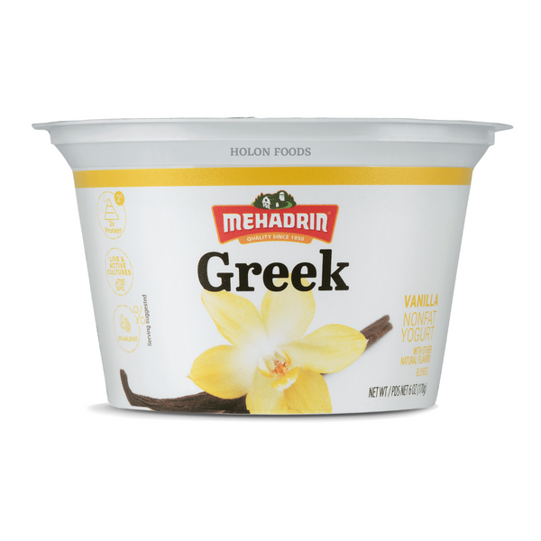 Mehadrin Vanilla Greek Yogurt 6 oz