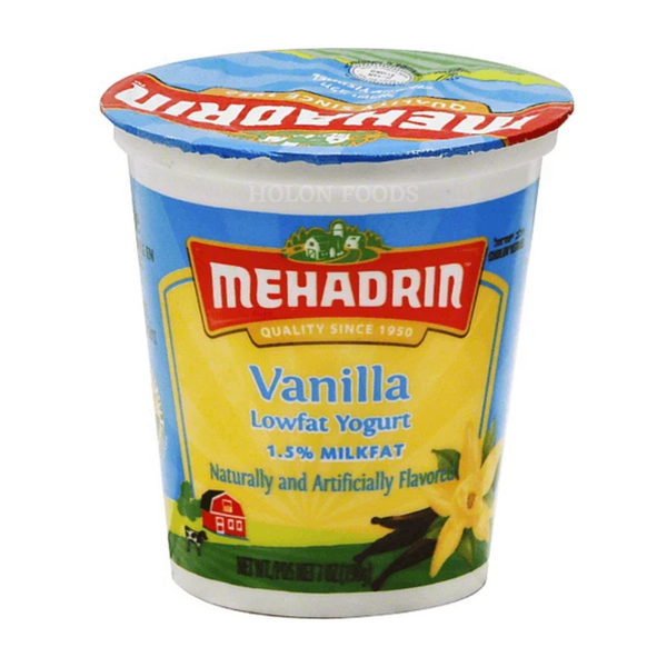 Mehadrin Vanilla Lowfat Yogurt 1.5% MilkFat 6 oz