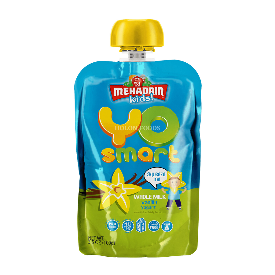 Shop Mehadrin Yo Smart Whole Milk Vanilla Yogurt 3.5 oz | Holon Kosher ...
