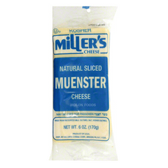 Miller's Sliced Natural Muenster Cheese 6 oz