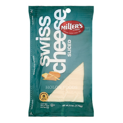 Miller's Sliced Natural Swiss Cheese 6 oz