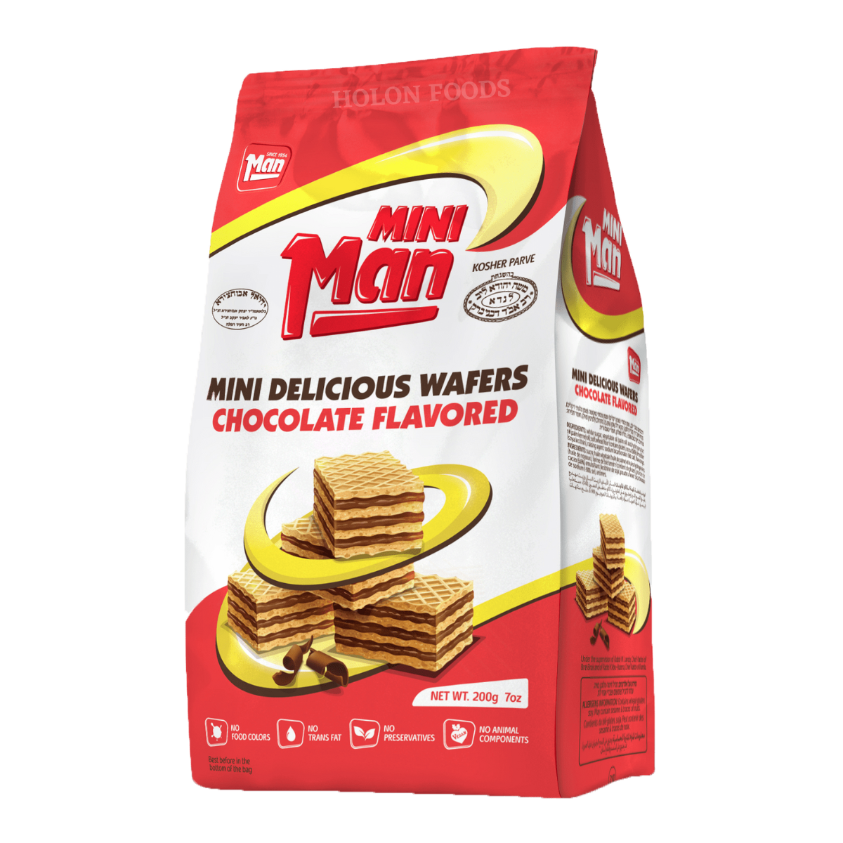 Mini Man Order Mini Man Bagged Wafers 7 oz online | Holon Kosher Foods | Best ...