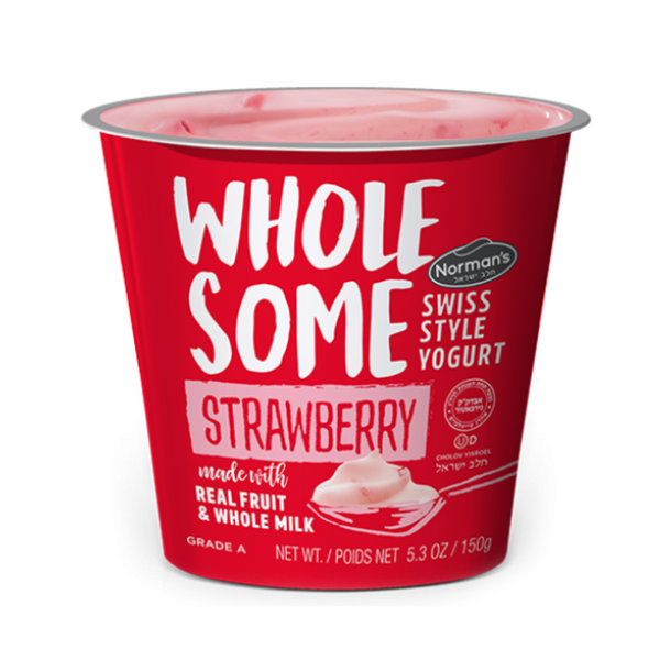 Norman's Wholesome Strawberry Swiss Style Yogurt 5.3 oz