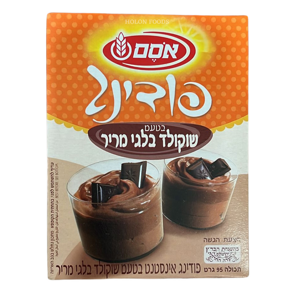 Osem Belgian Dark Chocolate Pudding Mix Instant Powder 3.3 oz