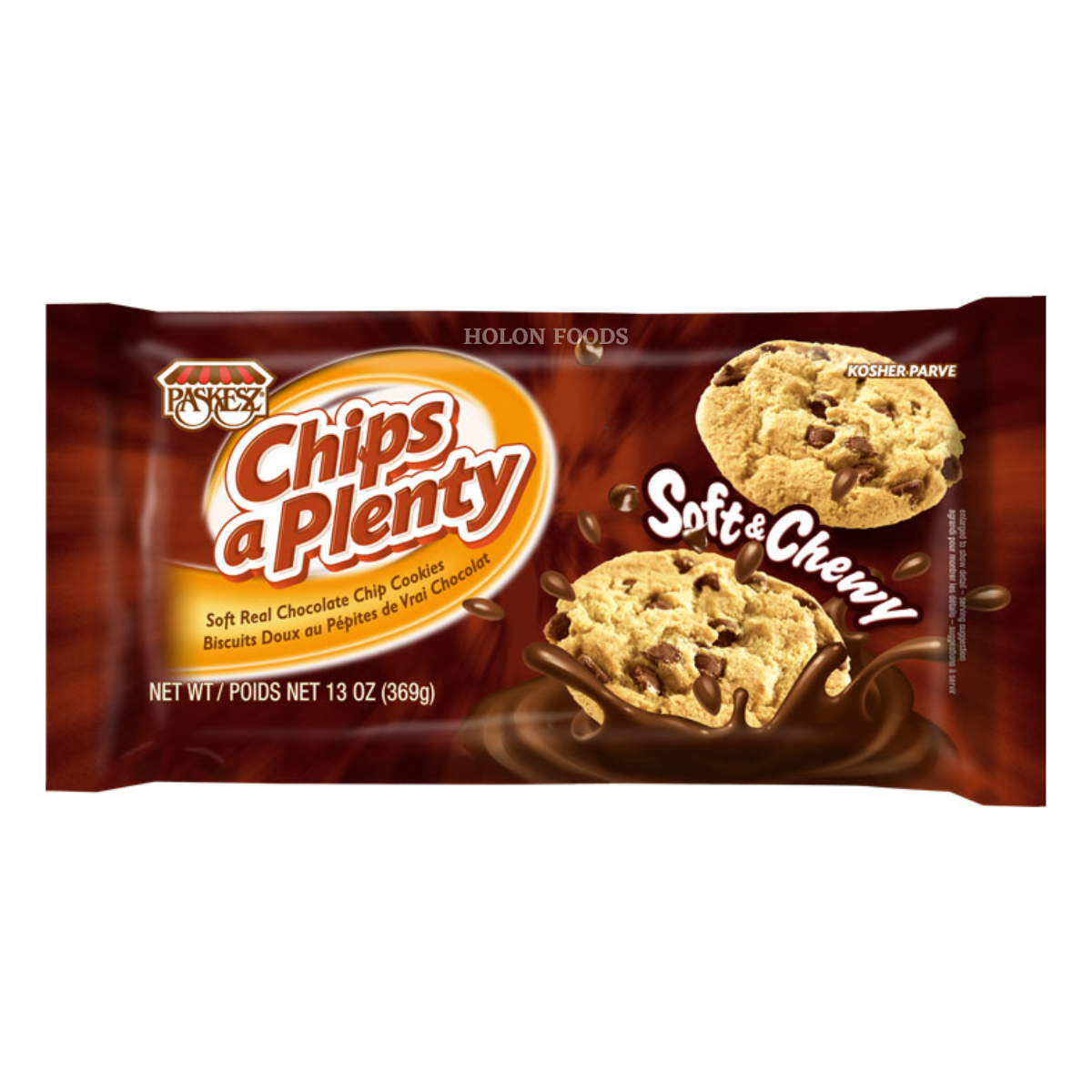 Shop Paskesz Chips A Plenty Soft ‘N Chewy Cookies 13 oz Holon Kosher