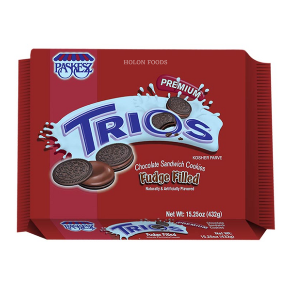 Paskesz Trios Fudge Filled Cookies 15.25 oz