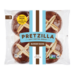 Pretzilla Pretzel Burger Buns 12.8 oz
