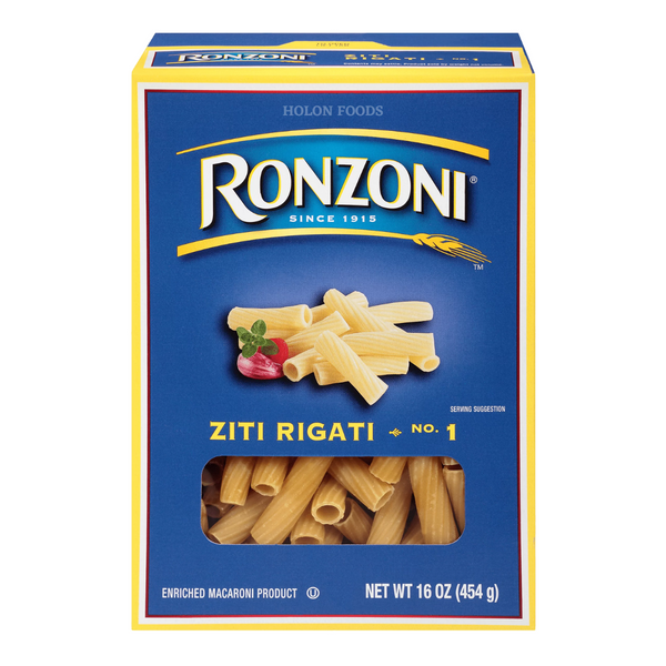 Ronzoni Ziti Rigati 16 oz