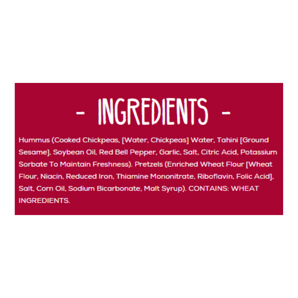 Sabra Smart Snackers Roasted Red Peppers Hummus & Pretzels 4.5 oz