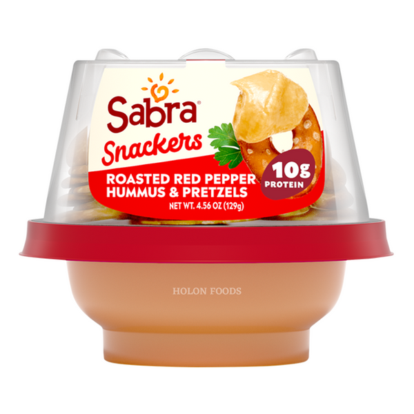 Sabra Smart Snackers Roasted Red Peppers Hummus & Pretzels 4.5 oz