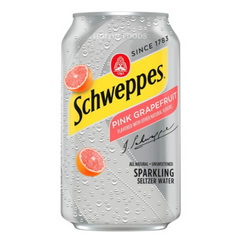 Schweppes Pink Grapefruit Seltzer Water 12 oz